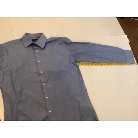 DOCKERS Shirt Men’s Fittted M 15/15-1/2 32/33 Blue & White Striped Shirt - Picture 8 of 8